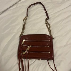 Rebecca Minkoff three zipper cross body bag with gold chain